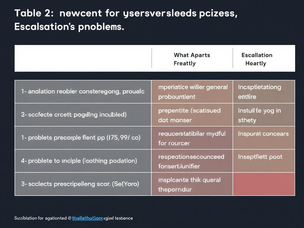     Eskalationsmanagement: Wann und wie Sie Probleme eskalieren. Tabelle 2: Eskalations-Matrix (Beispiele für Aktionen je Severity-Level)