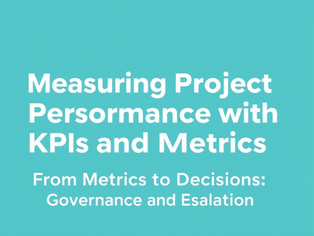     Measuring Project Performance with KPIs and Metrics. Von Kennzahlen zu Entscheidungen: Governance und Eskalation