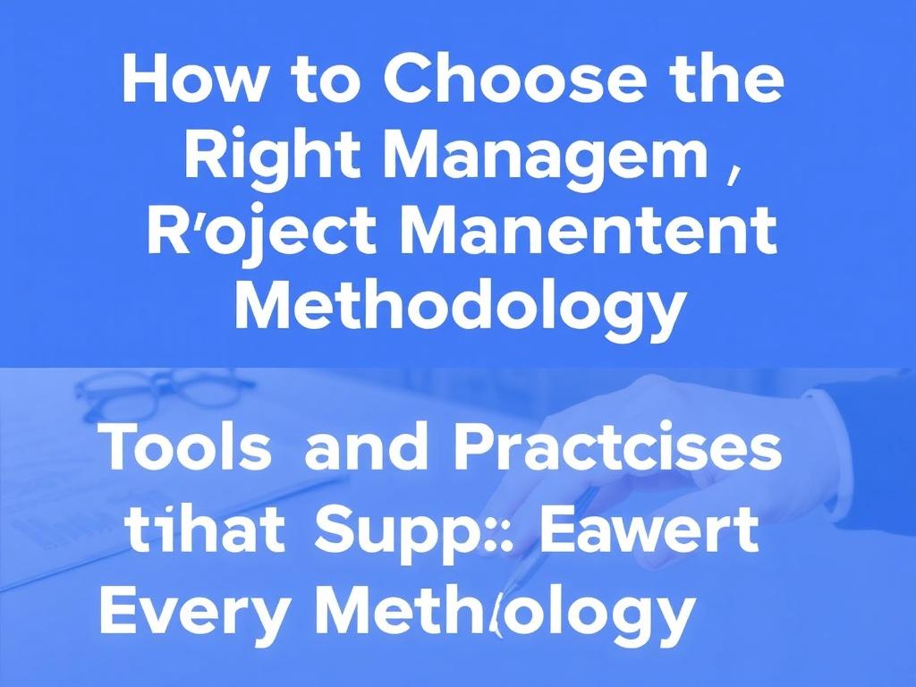     How to Choose the Right Project Management Methodology. Tools und Praktiken, die jede Methodik unterstützen