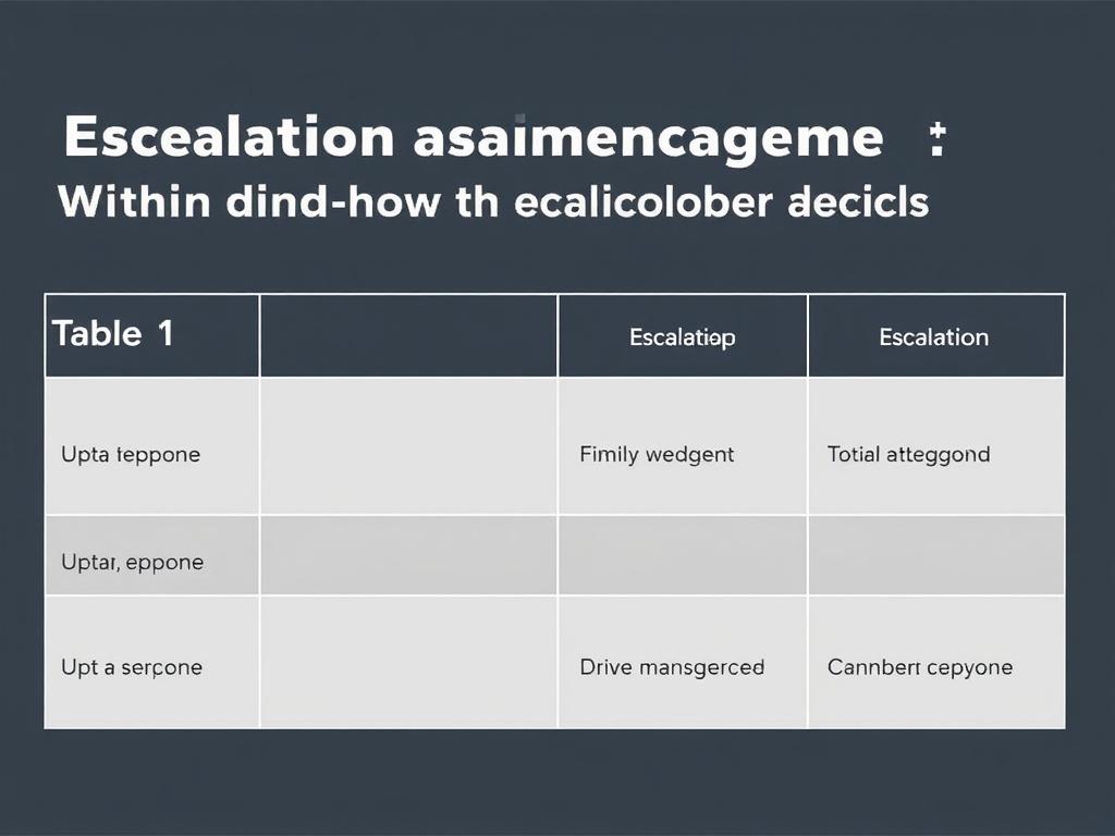     Eskalationsmanagement: Wann und wie Sie Probleme eskalieren. Tabelle 1: Eskalationsstufen und typische Maßnahmen